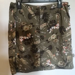 Brown floral skirt